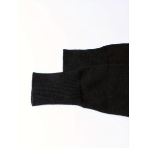 Cut Out Solid Knit Sweater, Casual High Neck Long Sleeve Sweater, Women's Clothing